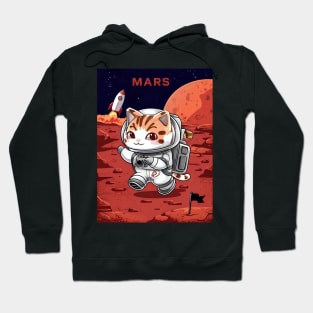 Cute cat astronaut on mars Hoodie